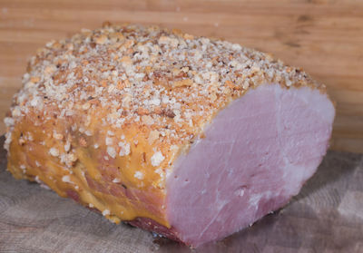 Close-up of bread on table