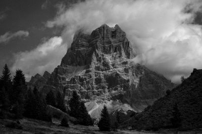 Scenic view of mountain against sky