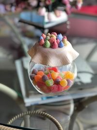 Close-up of cake on table