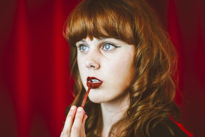 Portrait of young woman