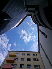 Low angle view of buildings against sky