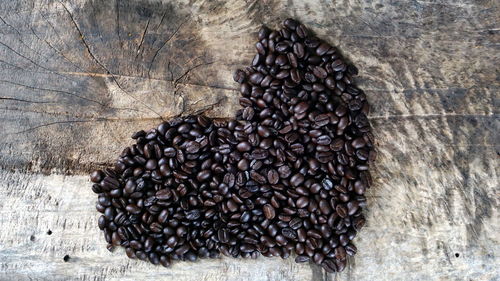 Directly above shot of coffee beans