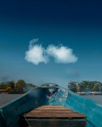 Scenic view of swimming pool against sky