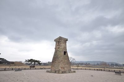 Low angle view of castle against sky