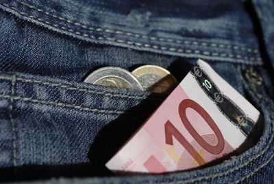 Close-up of human face with text