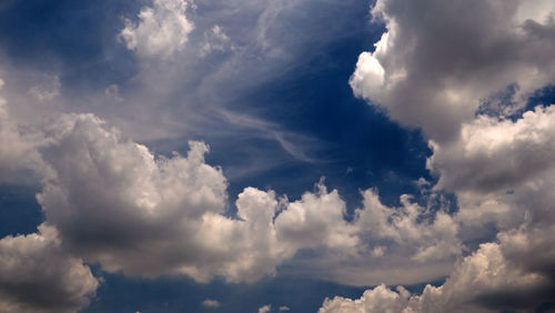 Low angle view of clouds in sky