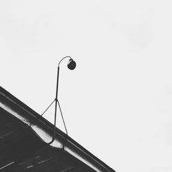 Low angle view of street light against clear sky