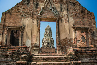 Low angle view of historic building