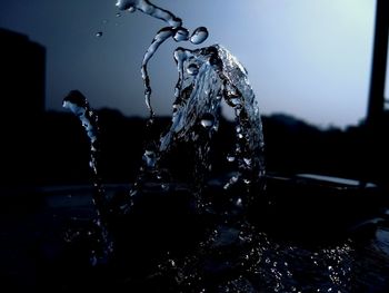 Close-up of water splashing