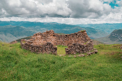 Part of kuelap in peru chachapoyas