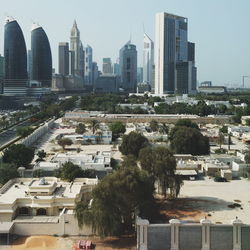 View of skyscrapers in city