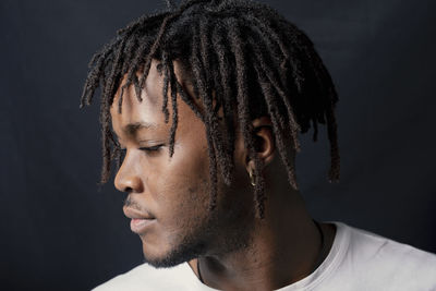 Studio shoot of african model with dreadlock