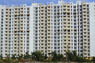 Low angle view of building against sky