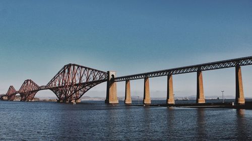 View of bridge against clear sky