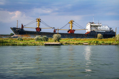 Scenic view of water against sky