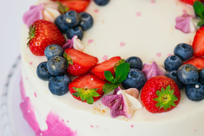 Close-up of dessert on table