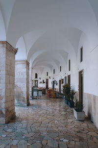 Corridor of historic building