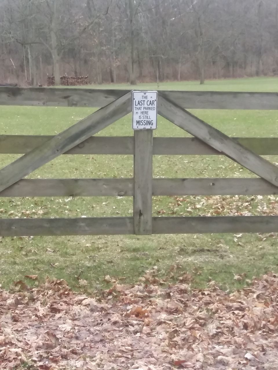 WARNING SIGN ON FIELD