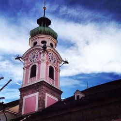 Low angle view of church against sky