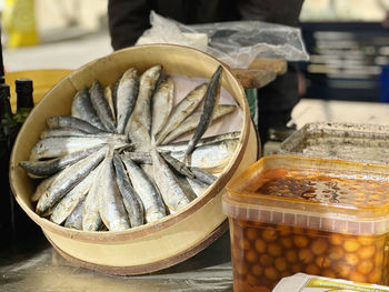 Close-up of food on table