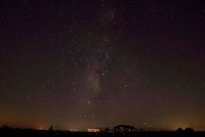 Star field against sky at night