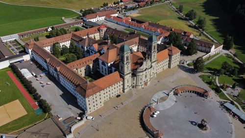 High angle view of townscape