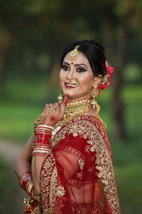 Portrait of a smiling young woman