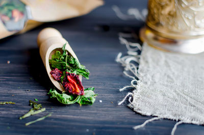 Close-up of vegetables on table