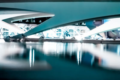 Low angle view of clock on bridge