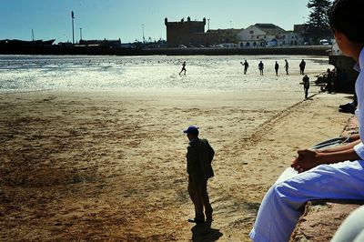 Tourists on beach