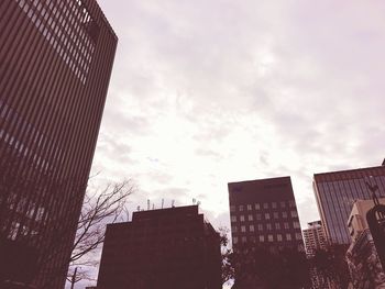 Low angle view of buildings against sky