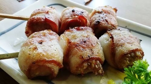 Close-up of served food