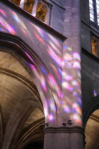 Low angle view of multi colored ceiling