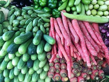 Close-up of vegetables for sale in market