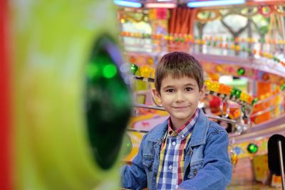 Portrait of boy smiling