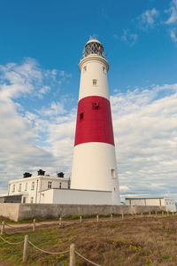 Portland bill lighthouse. dorset coast in isle of portland, uk. 