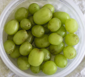 High angle view of fruits in bowl