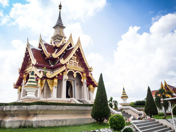 Temple building against sky