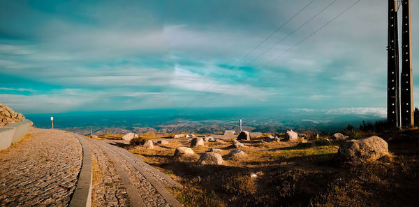 Panoramic view of sea against sky