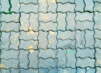 Full frame shot of paving stone footpath