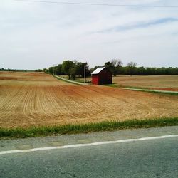 Road leading to built structure