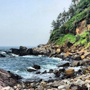 Rocks in sea