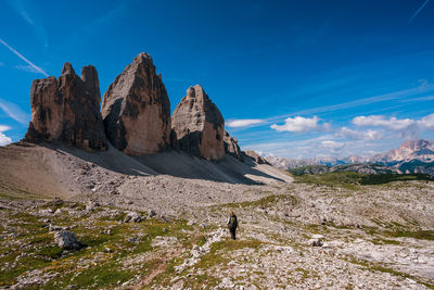 Panoramic view of rocks and mountains against sky