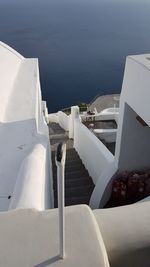 High angle view of sea against sky