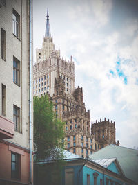 Low angle view of historical building against sky