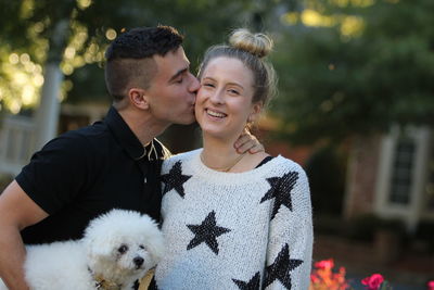 Portrait of a smiling young couple