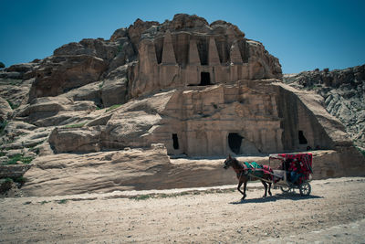 View of people on rock