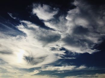 Low angle view of clouds in sky