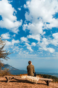 Man sitting on a bench