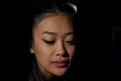 Close-up portrait of woman